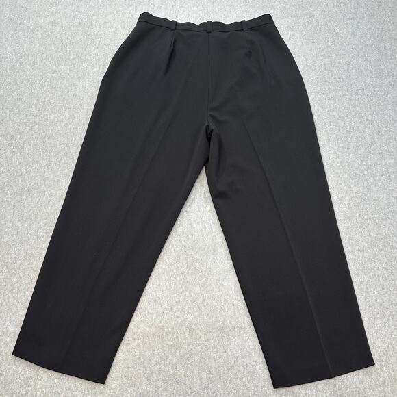 Dialogue Classics Trousers WMNS 18WP Pleated Wide-Leg High Rise Wool Blend Black - Picture 5 of 11